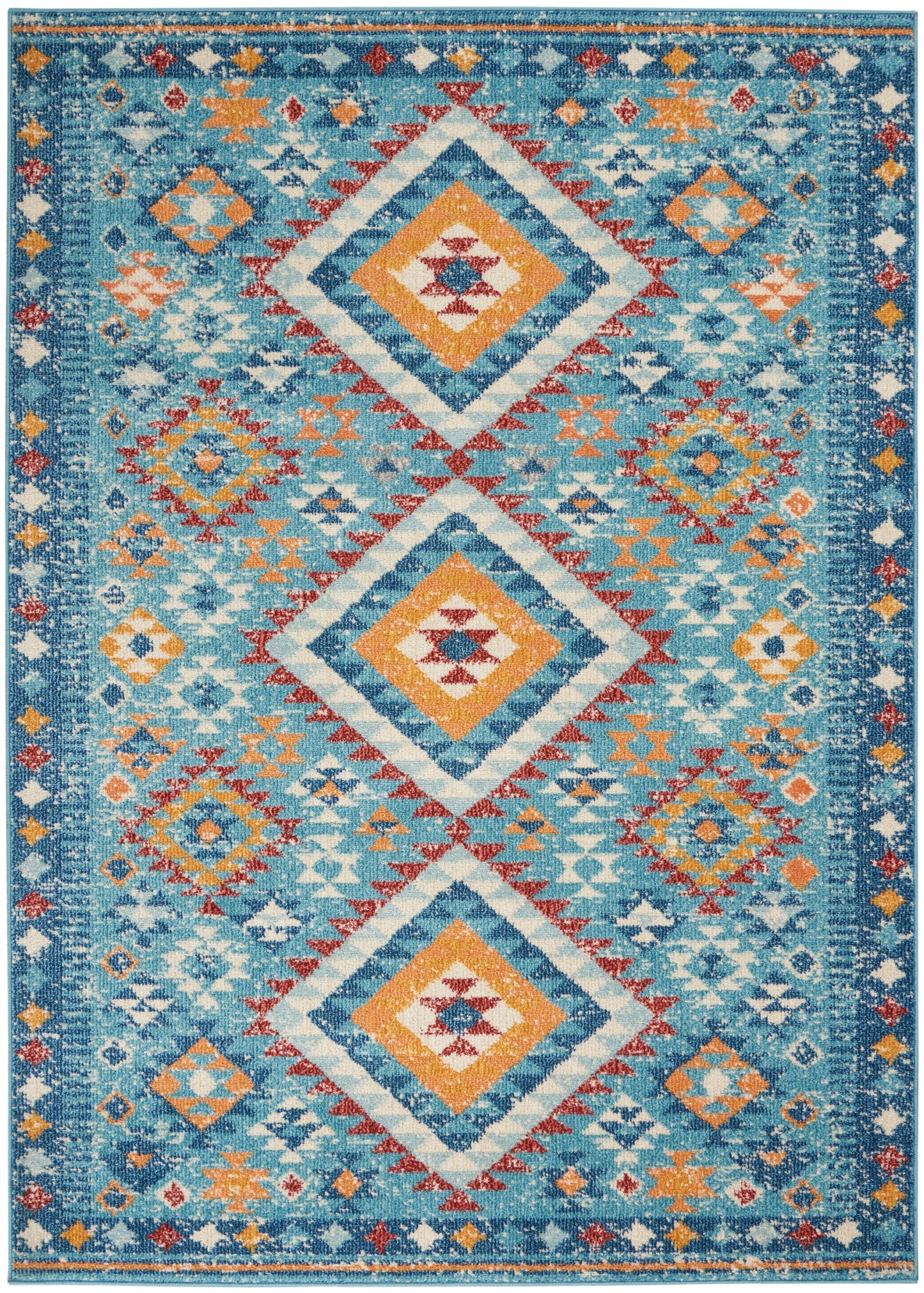 Nourison Home Passion PSN47 Blue Multicolor  Transitional Machinemade Rug