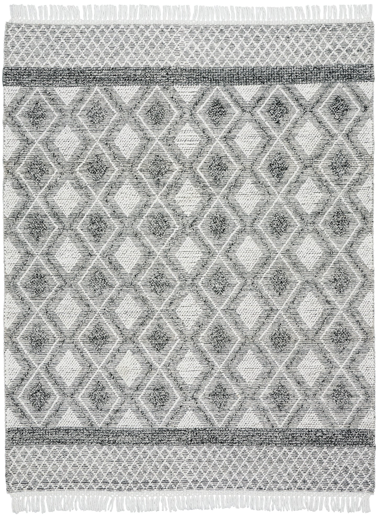 Nicole Curtis Series 3 SR301 Grey Ivory  Contemporary Woven Rug