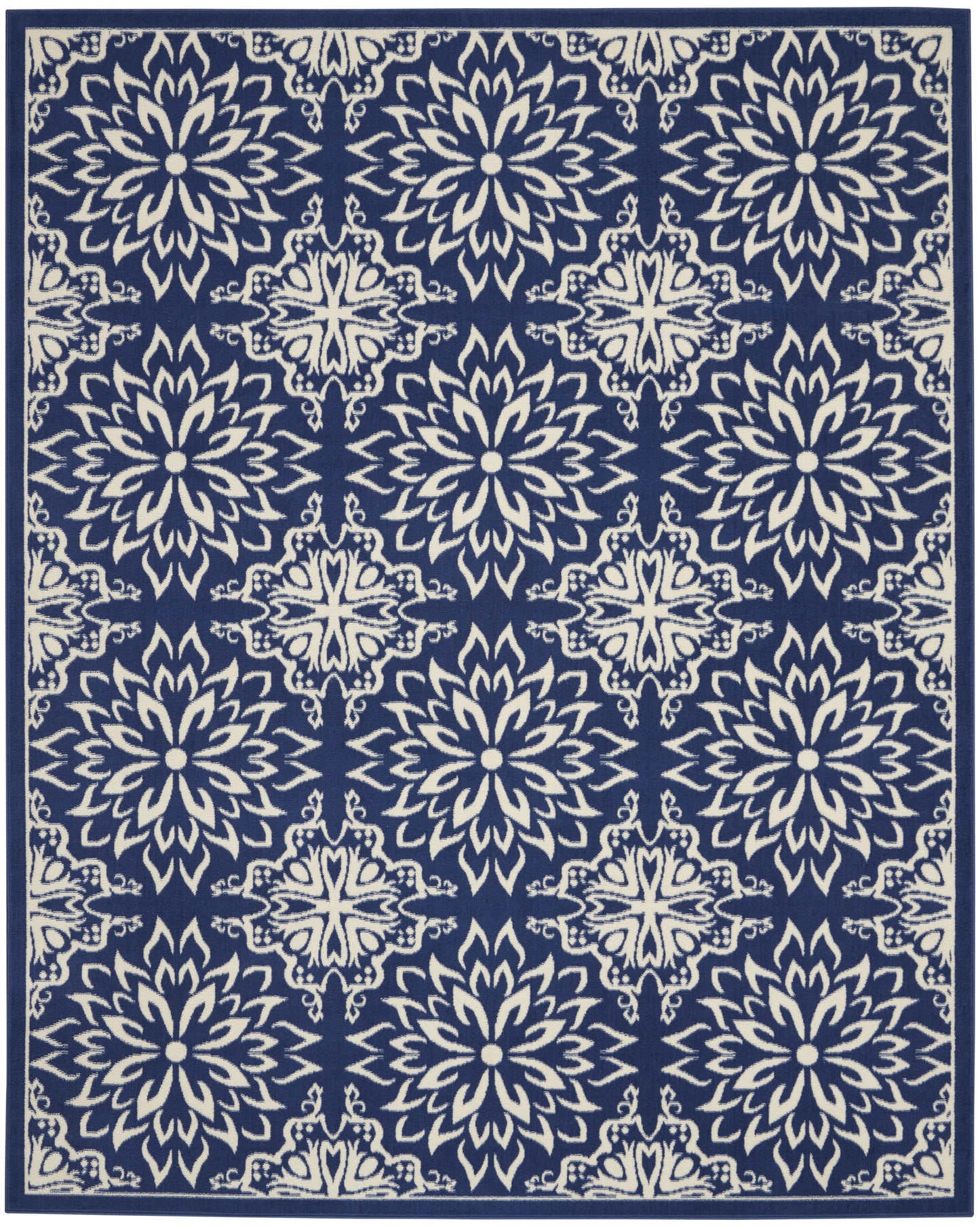 Nourison Home Jubilant JUB06 Navy Ivory  Transitional Machinemade Rug