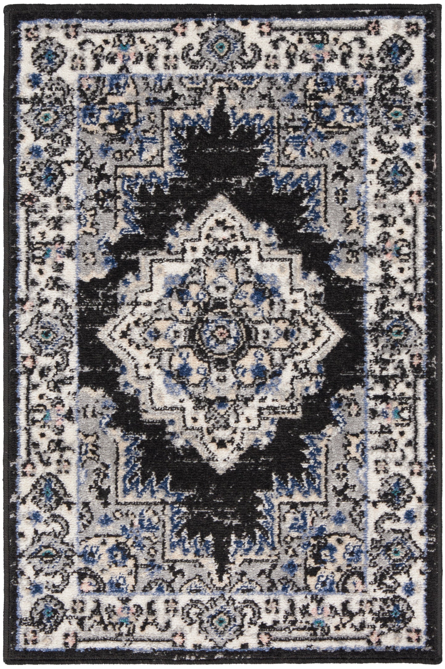 Nourison Home Passion PSN03 Black Ivory Transitional Machinemade Rug