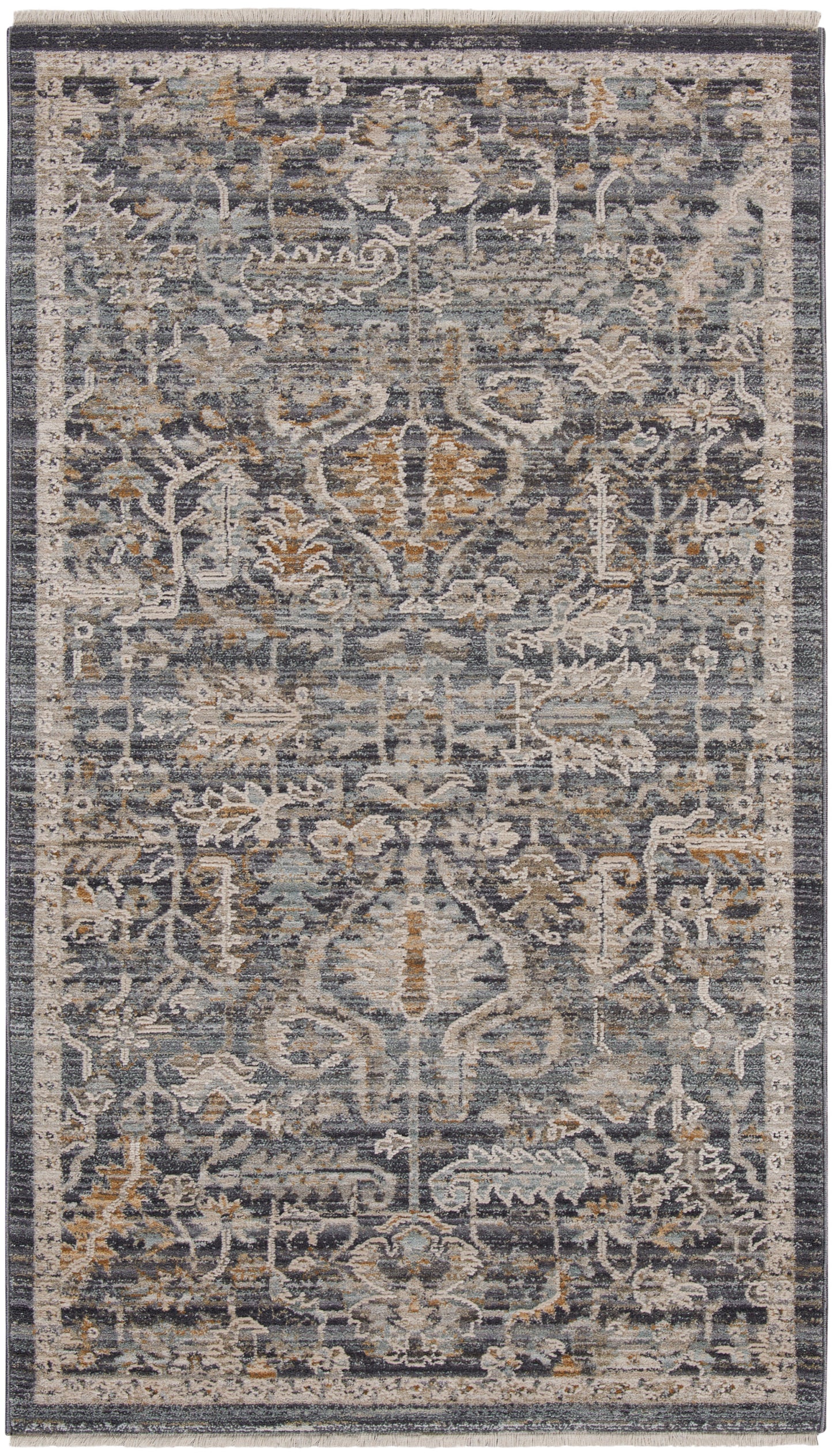 Nourison Home Lynx LNX02 Navy Multicolor  Transitional Machinemade Rug