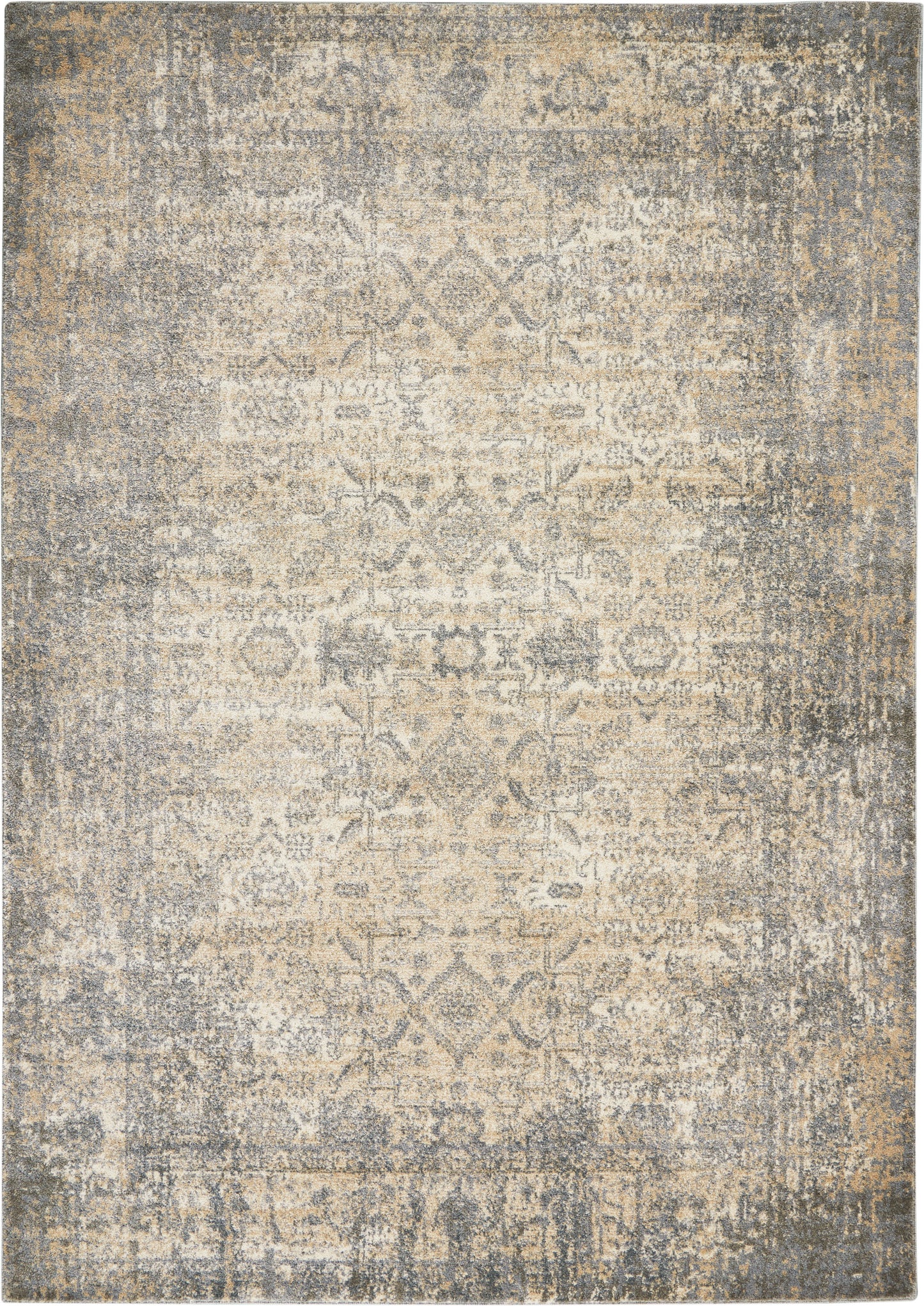 Nourison Moroccan Celebration KI3M1 Ivory Slate  Traditional Machinemade Rug