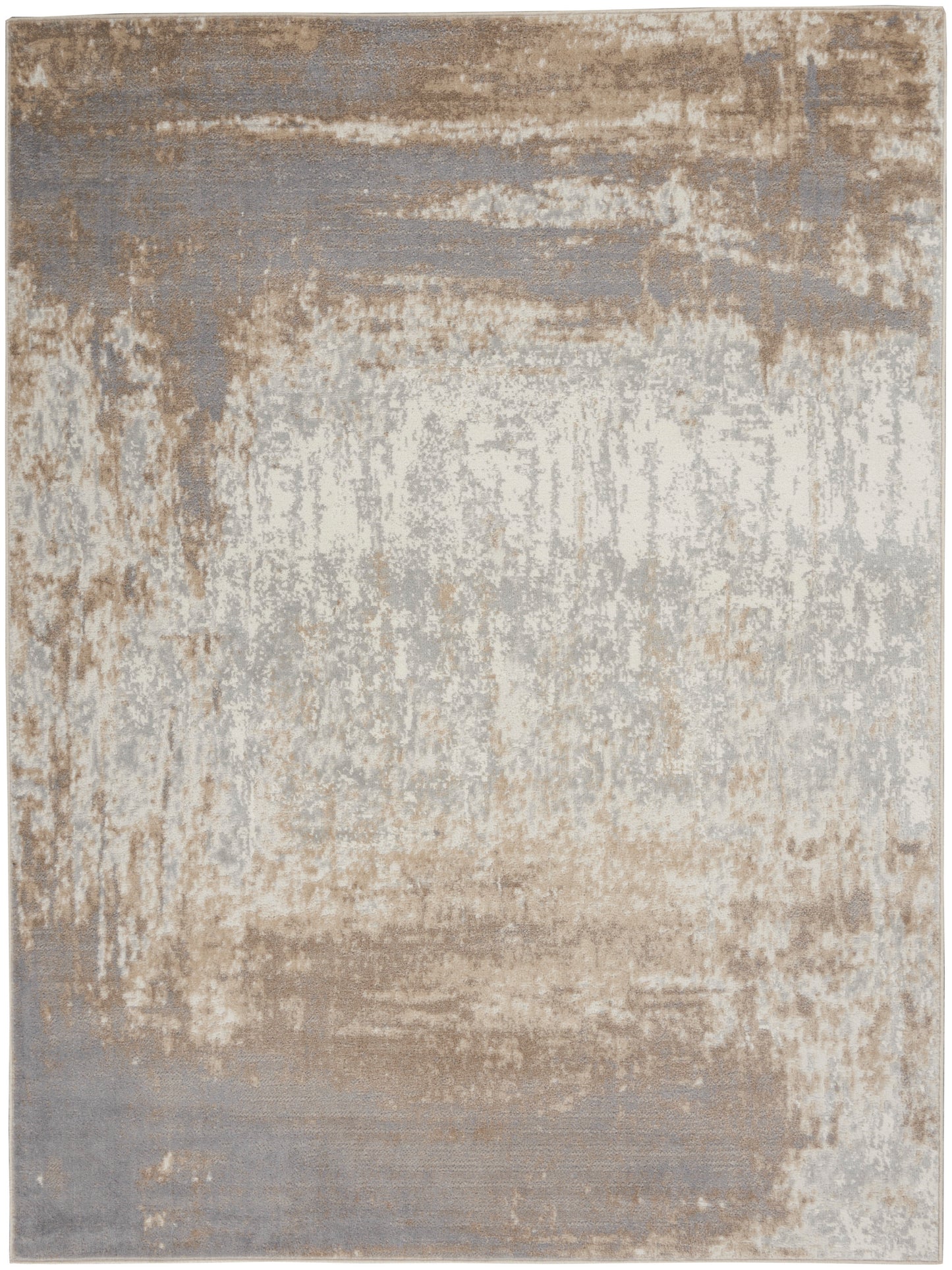 Nourison Home Elation ETN07 Grey Ivory  Contemporary Machinemade Rug