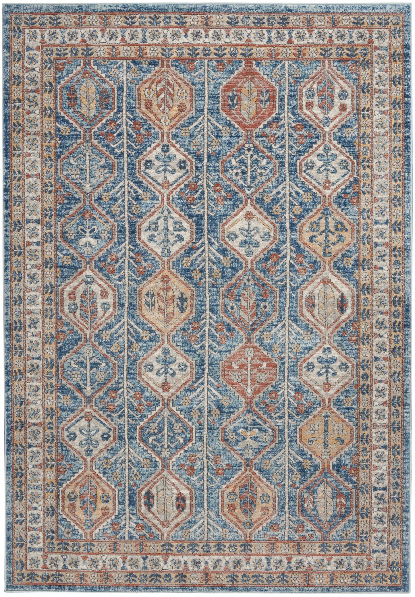 Nourison Home Quarry QUA15 Blue Multi  Contemporary Machinemade Rug