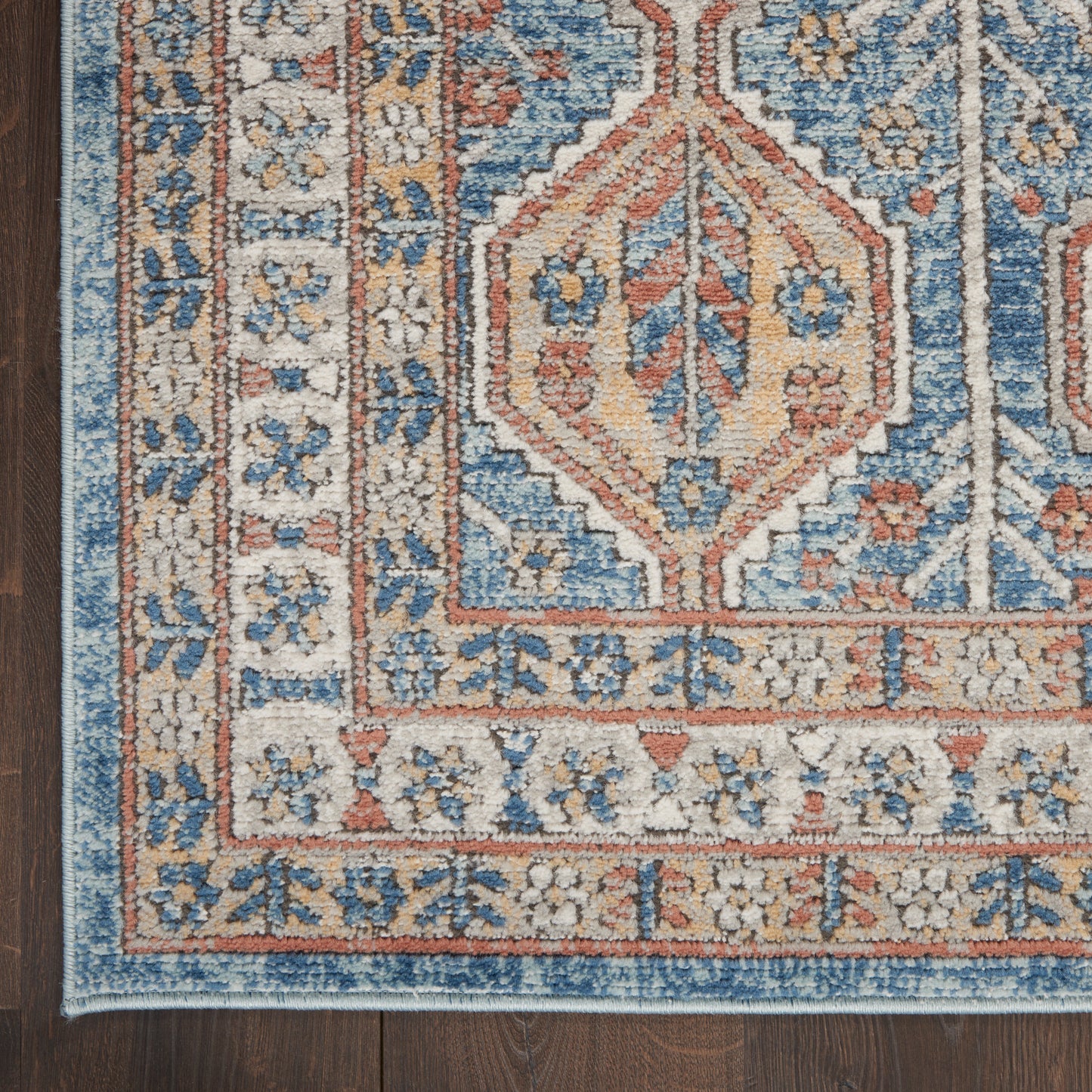 Nourison Home Quarry QUA15 Blue Multi  Contemporary Machinemade Rug