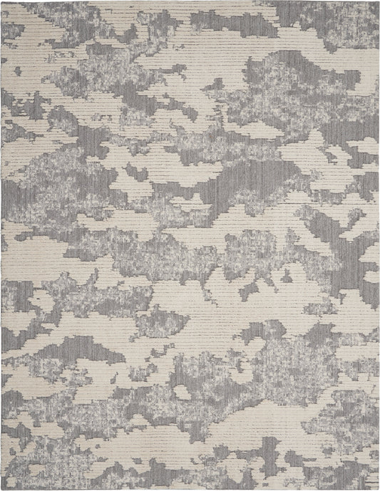 Nourison Home Zermatt ZER01 Ivory Grey  Contemporary Machinemade Rug