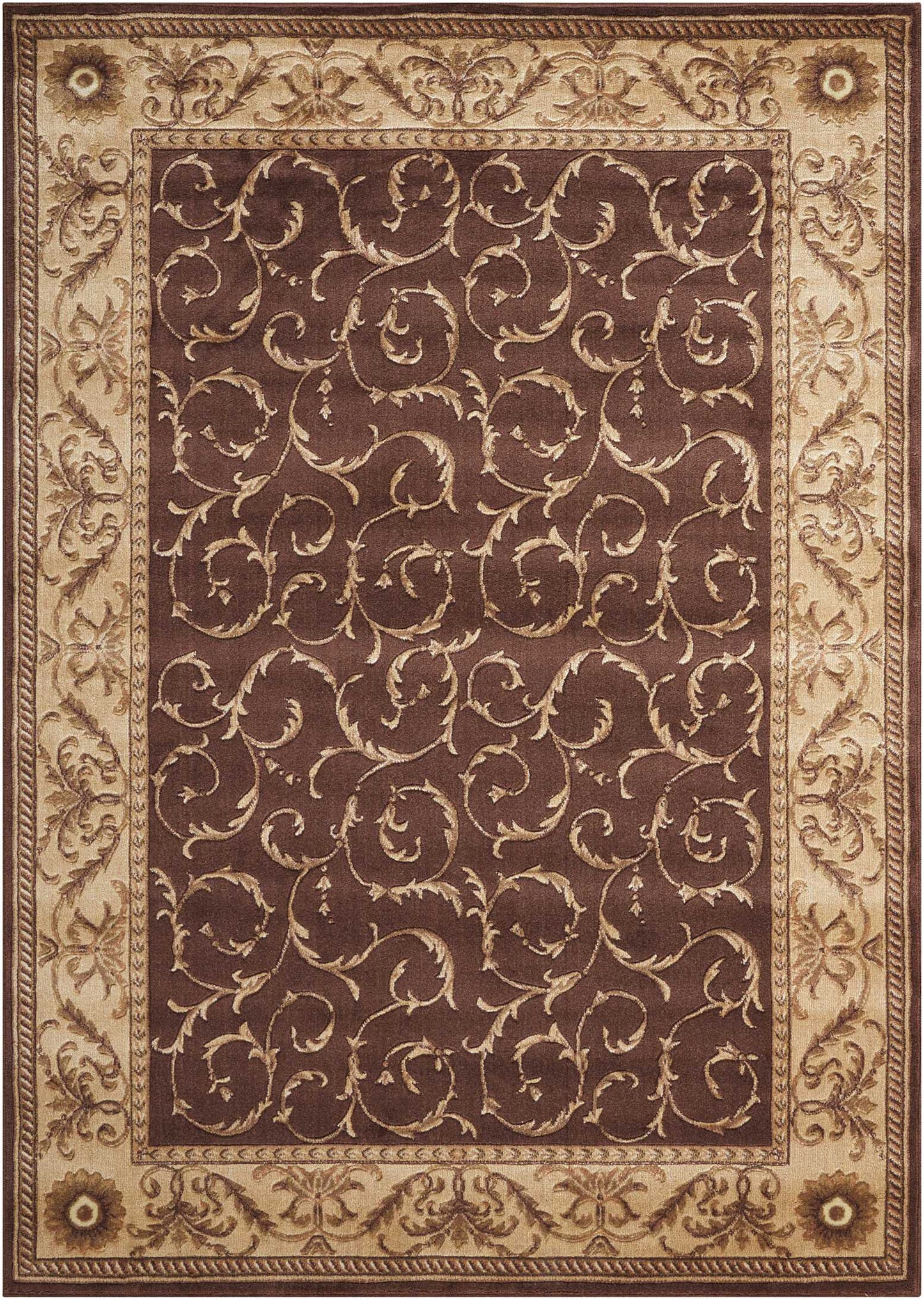 Nourison Home Somerset ST02 Brown  Traditional Machinemade Rug