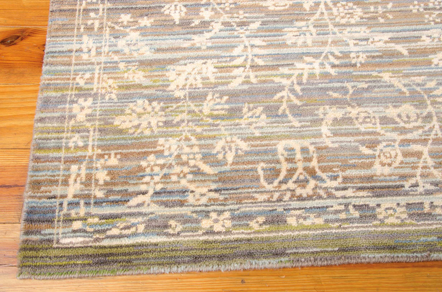 Nourison Home Rhapsody RH012 Blue Moss  Transitional Loom Rug