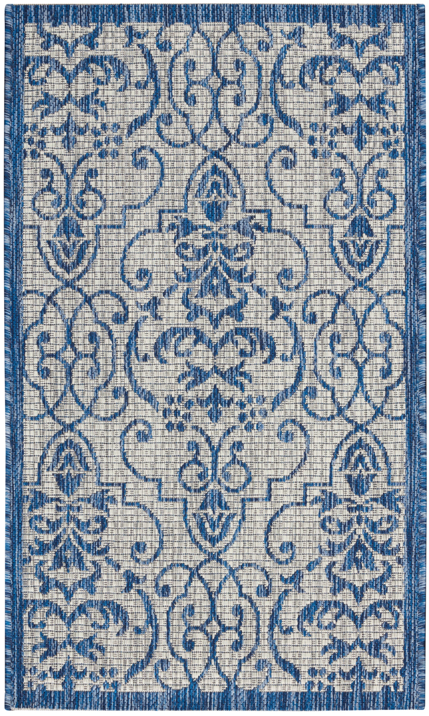 Nourison Home Country Side CTR04 Ivory Blue Transitional Machinemade Rug