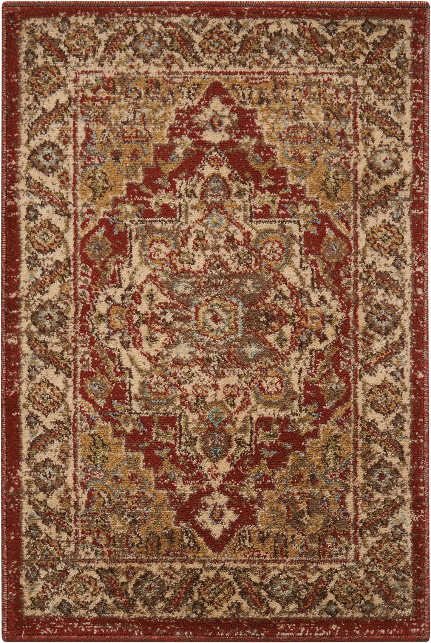 Nourison Home Delano DEL05 Brick Traditional Machinemade Rug