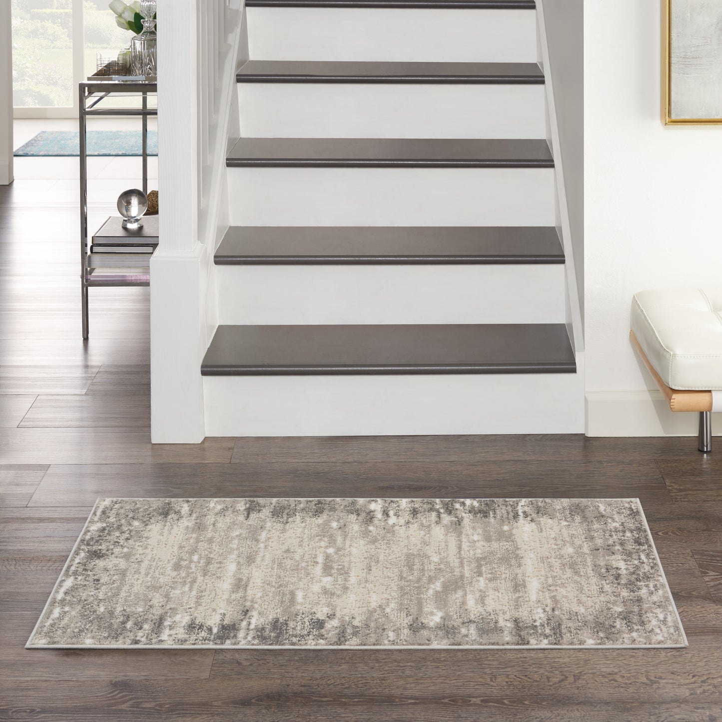 Nourison Home Cyrus CYR04 Ivory Grey Contemporary Power-Loomed Rug