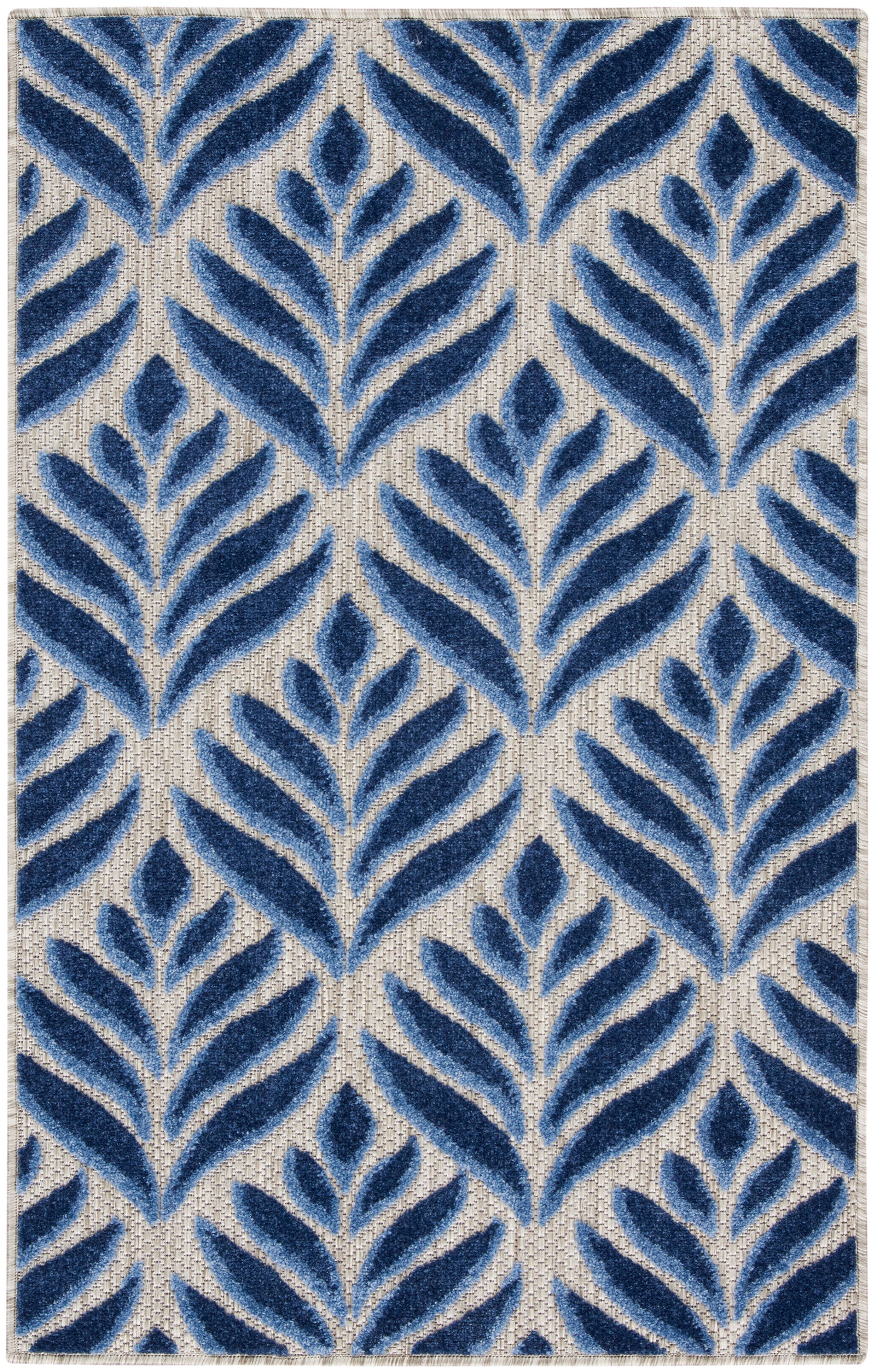 Nourison Home Aloha ALH35 Blue Contemporary Machinemade Rug