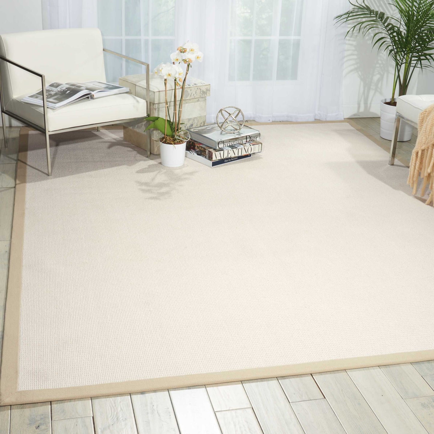 Nourison Home Sisal Soft SSF02 White  Contemporary Tufted Rug