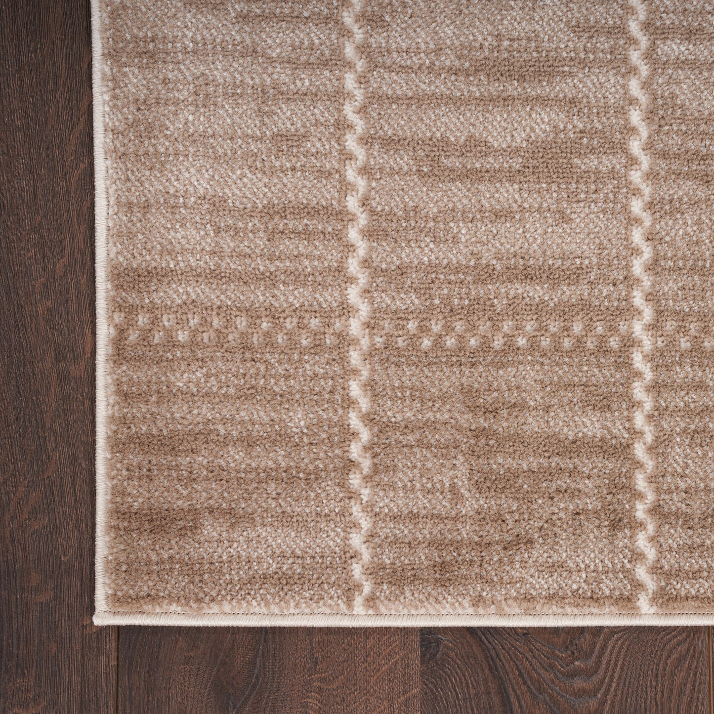 Nourison Home Serenity Home SRH05 Mocha Ivory  Contemporary Woven Rug