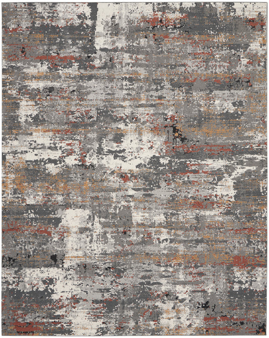 Nourison Home Tangra TNR02 Grey Multi  Contemporary Machinemade Rug