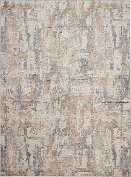 Nourison Home Rustic Textures RUS06 Beige Grey  Contemporary Machinemade Rug