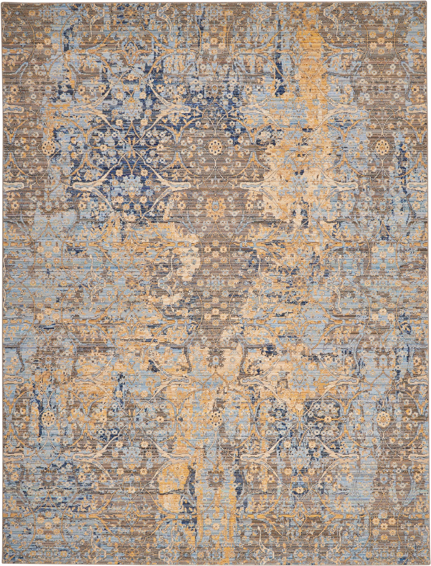 Nourison Home Majestic MST01 Beige Blue  Transitional Woven Rug