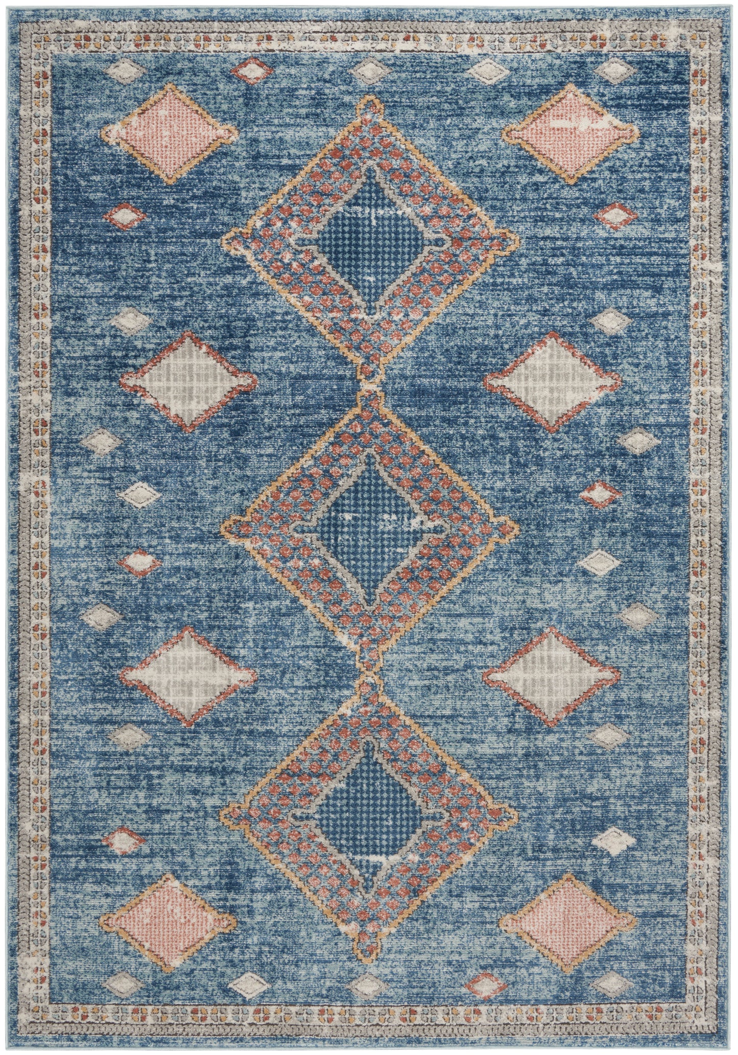 Nourison Home Quarry QUA14 Blue  Contemporary Machinemade Rug