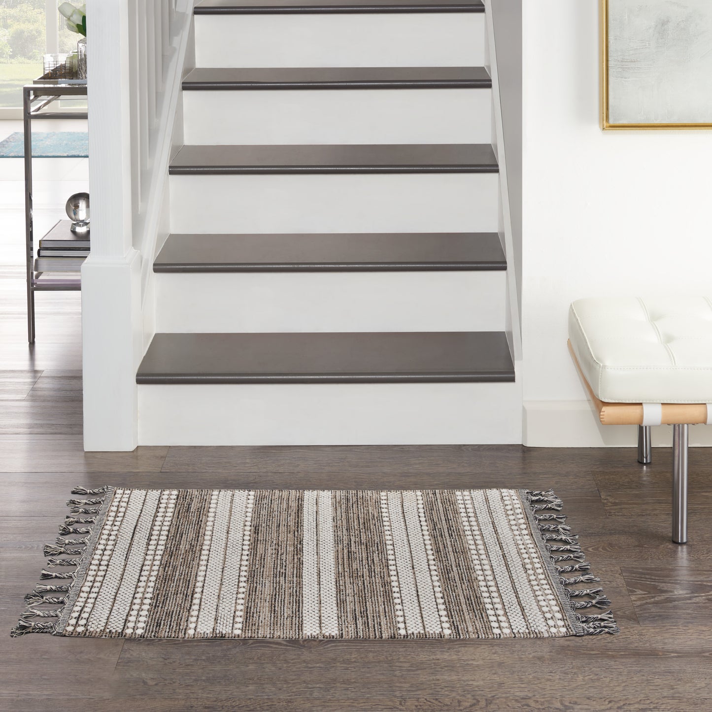 Nourison Home Asilah ASI02 Mocha Ivory  Contemporary Machinemade Rug