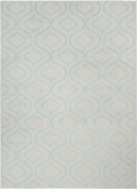 Nourison Home Jubilant JUB19 Ivory Blue  Transitional Machinemade Rug