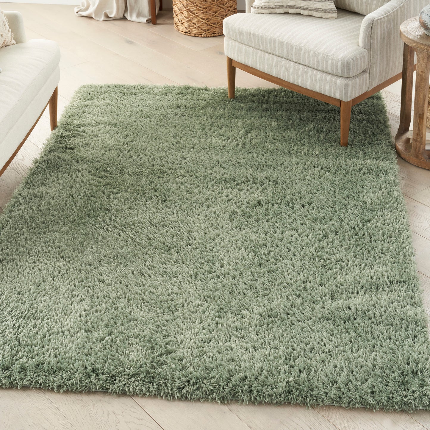 Nourison Home Lush Shag LSS01 Sage  Contemporary Machinemade Rug