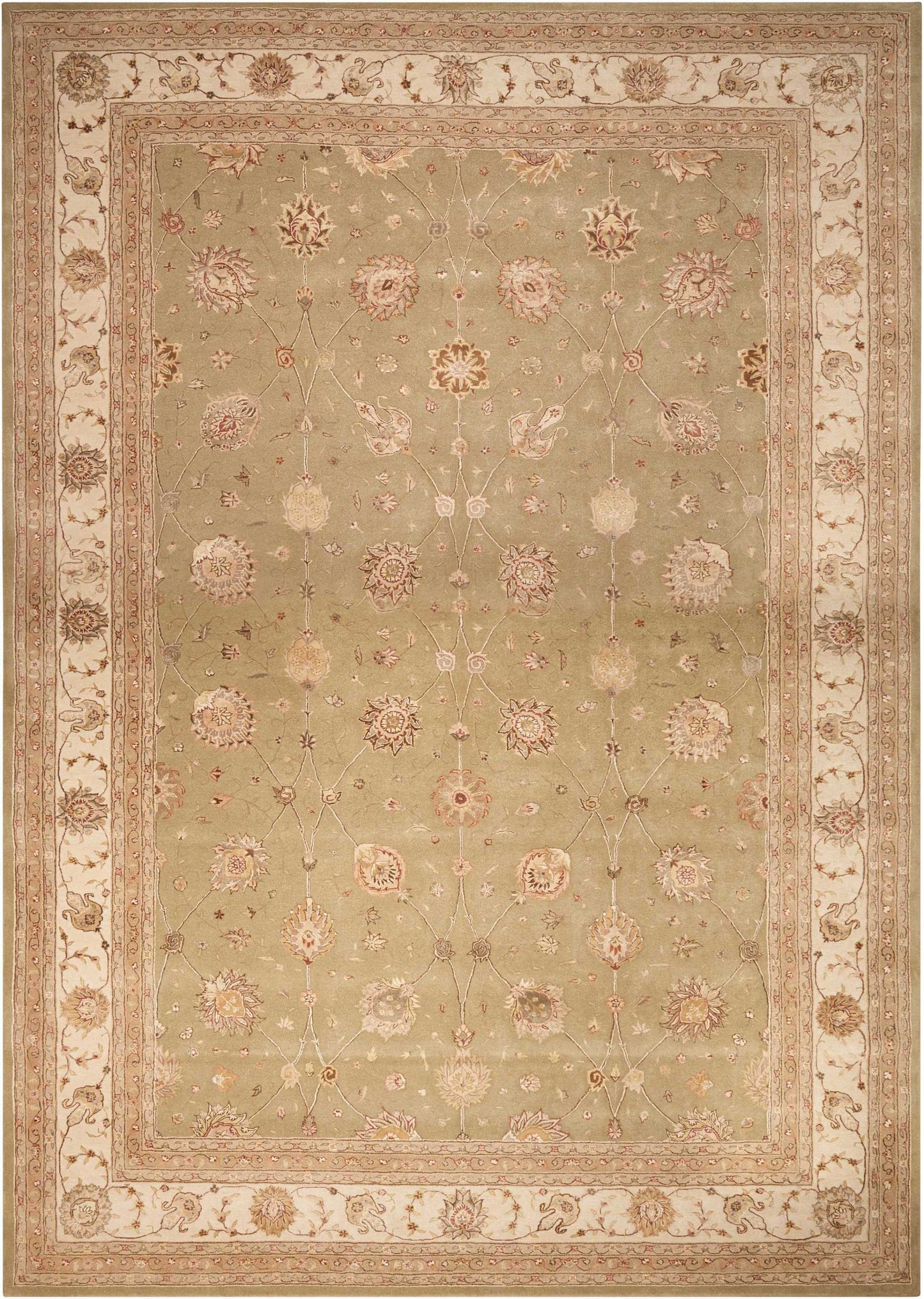 Nourison Home Nourison 3000 3105 Light Green  Traditional Tufted Rug