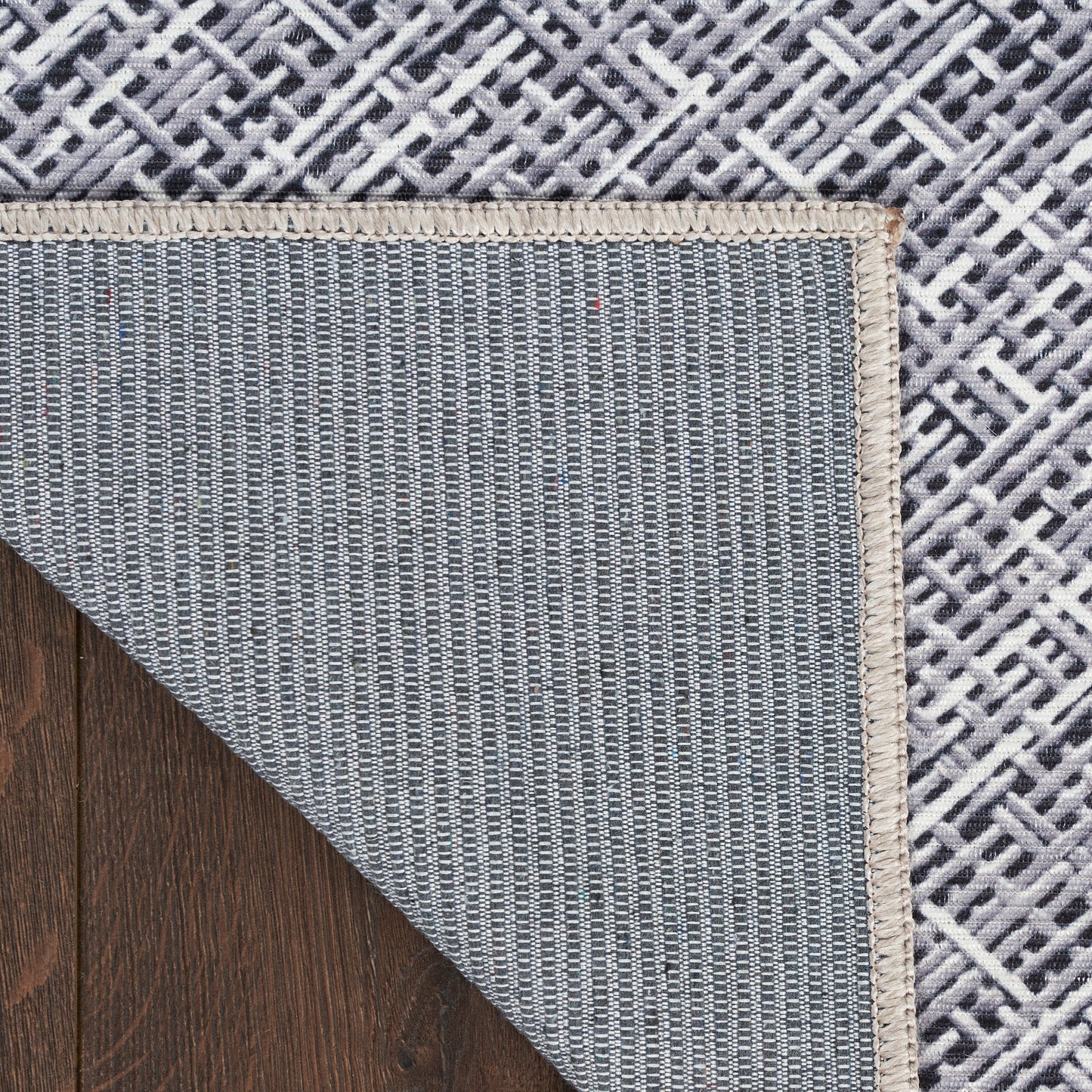 Nourison Home Nourison Washables NWB08 Grey  Contemporary Machinemade Rug