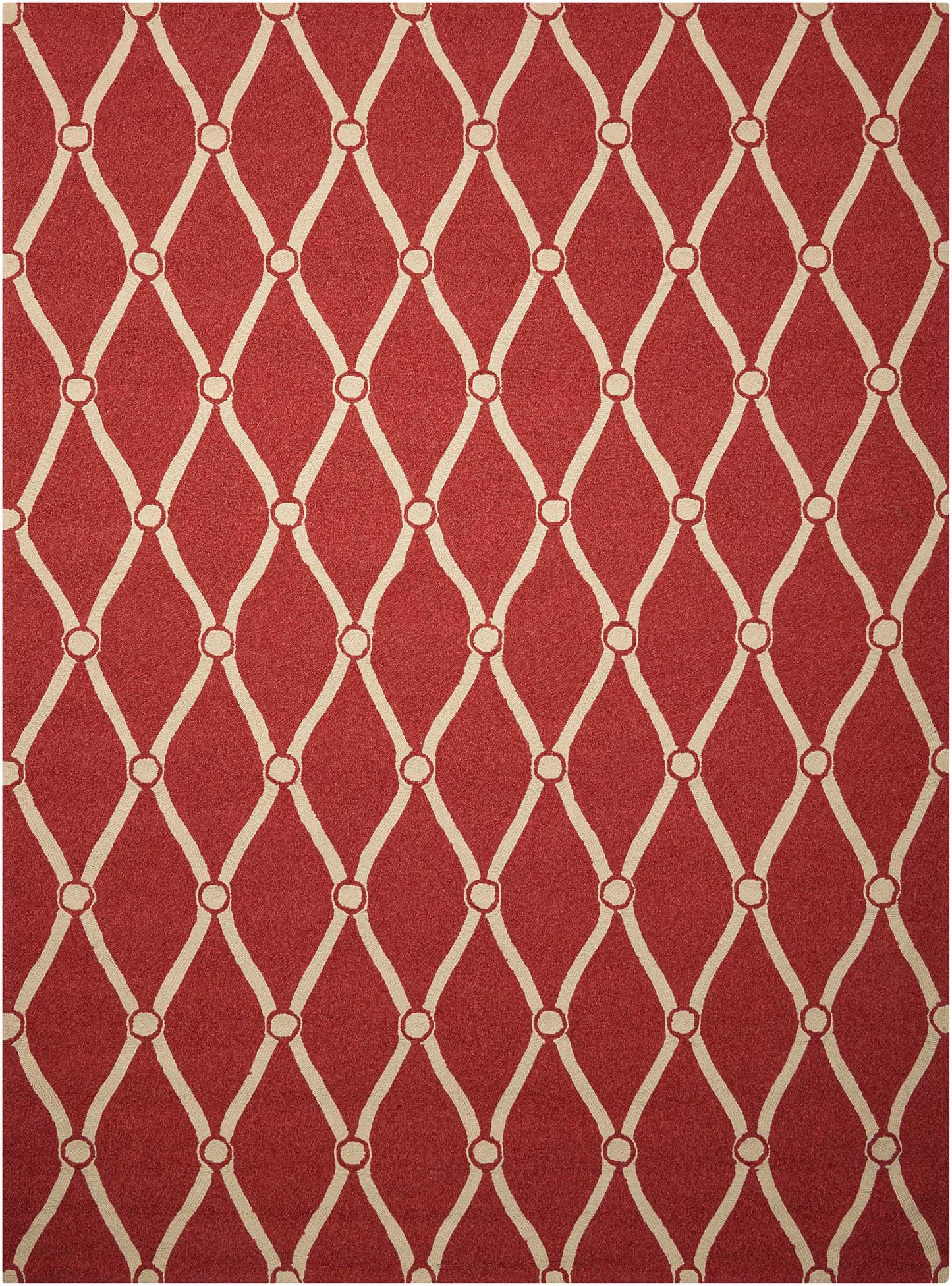 Nourison Home Portico POR02 Red Contemporary Tufted Rug