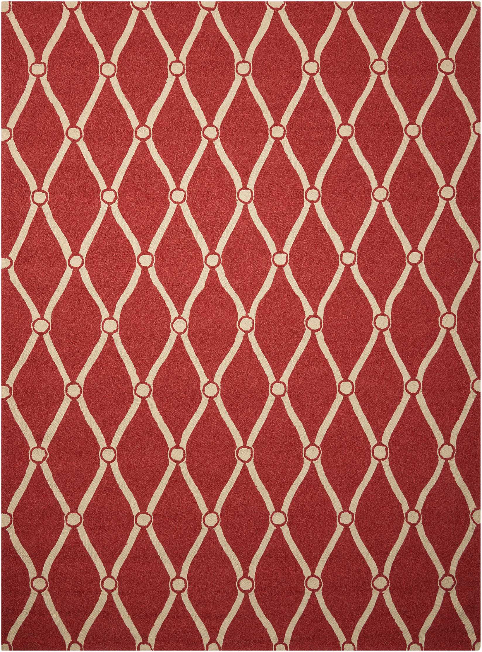 Nourison Home Portico POR02 Red Contemporary Tufted Rug