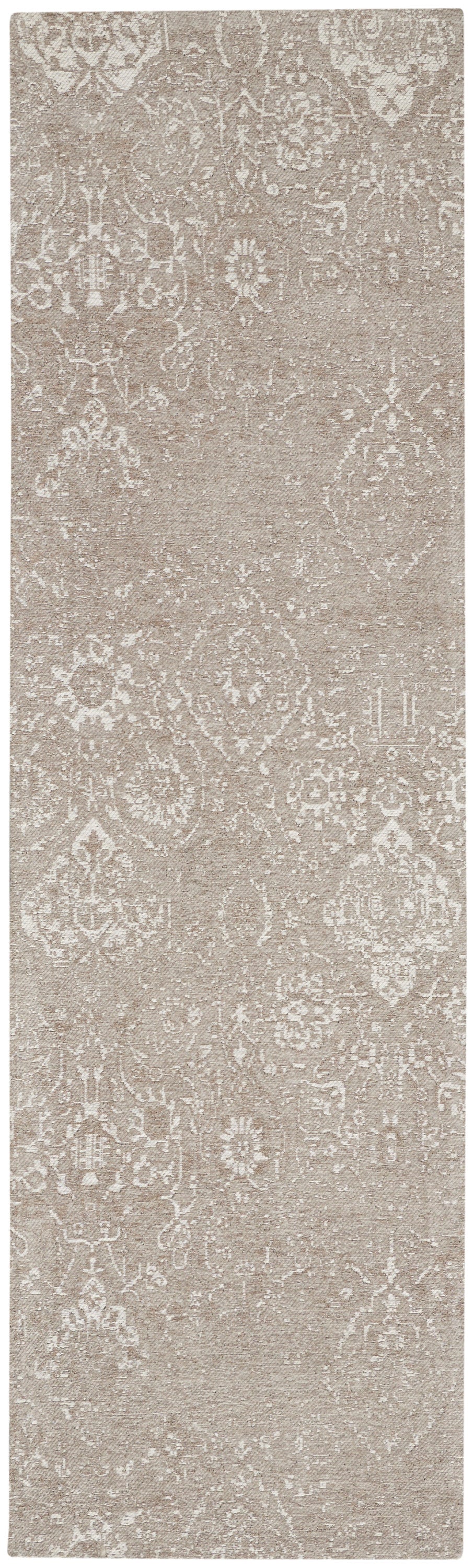 Nourison Home Damask DAS06 Lt Grey  Transitional Machinemade Rug