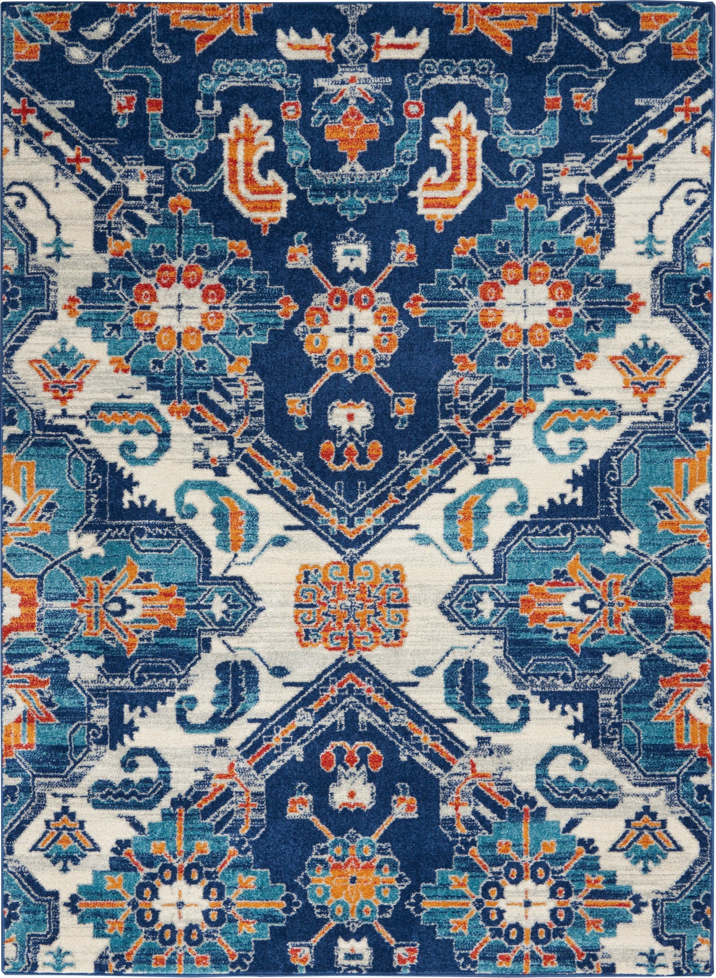 Nourison Home Passion PSN31 Blue Multicolor  Transitional Machinemade Rug