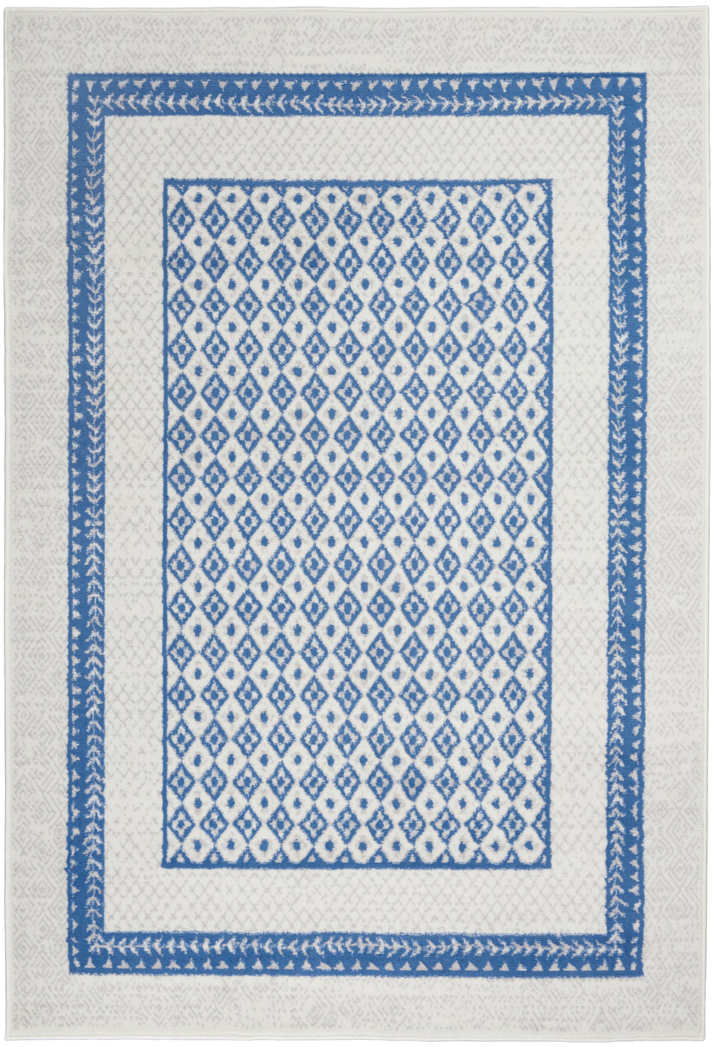 Nourison Home Whimsicle WHS13 Ivory Blue  Contemporary Machinemade Rug