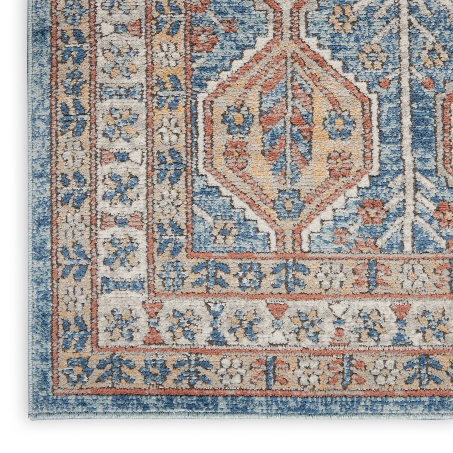 Nourison Home Quarry QUA15 Blue Multi  Contemporary Machinemade Rug