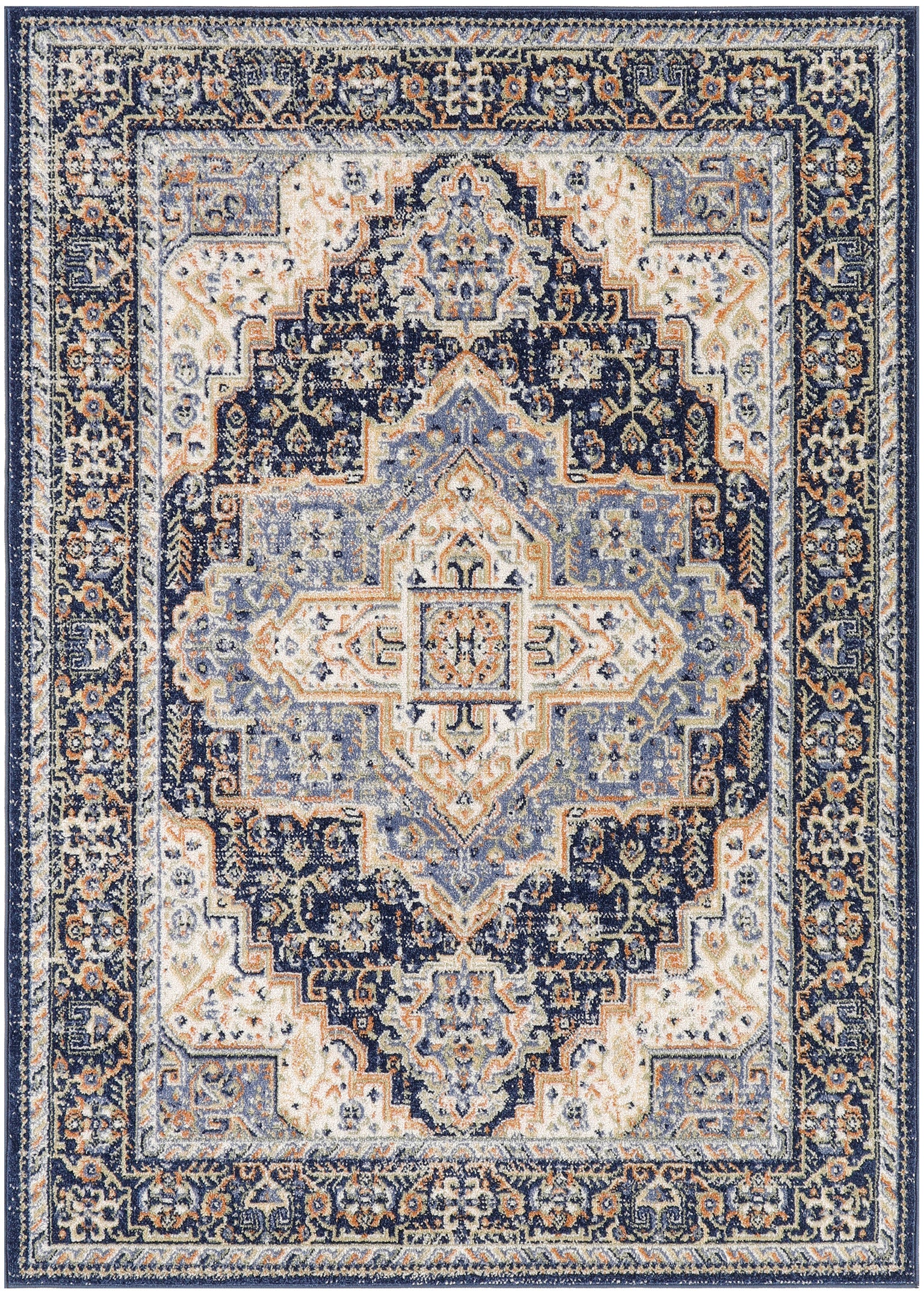 Nourison Home Nourison Essentials Persian NRE07 Navy Traditional Machinemade Rug