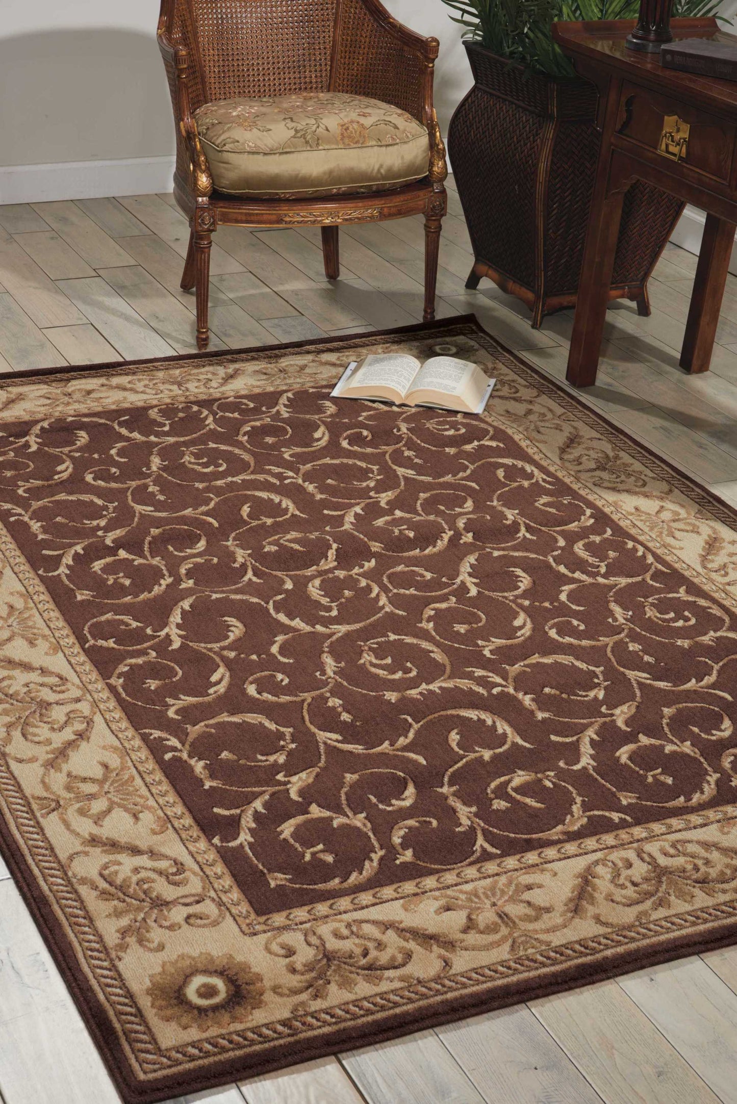 Nourison Home Somerset ST02 Brown  Traditional Machinemade Rug