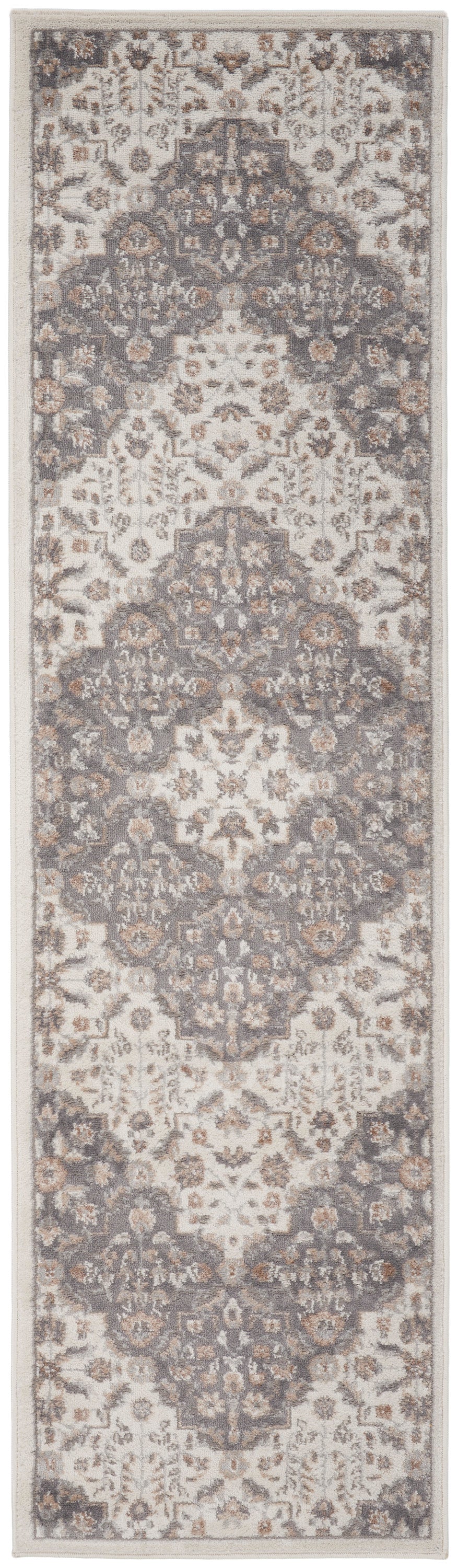 Nourison Home Elation ETN08 Ivory Grey  Traditional Machinemade Rug