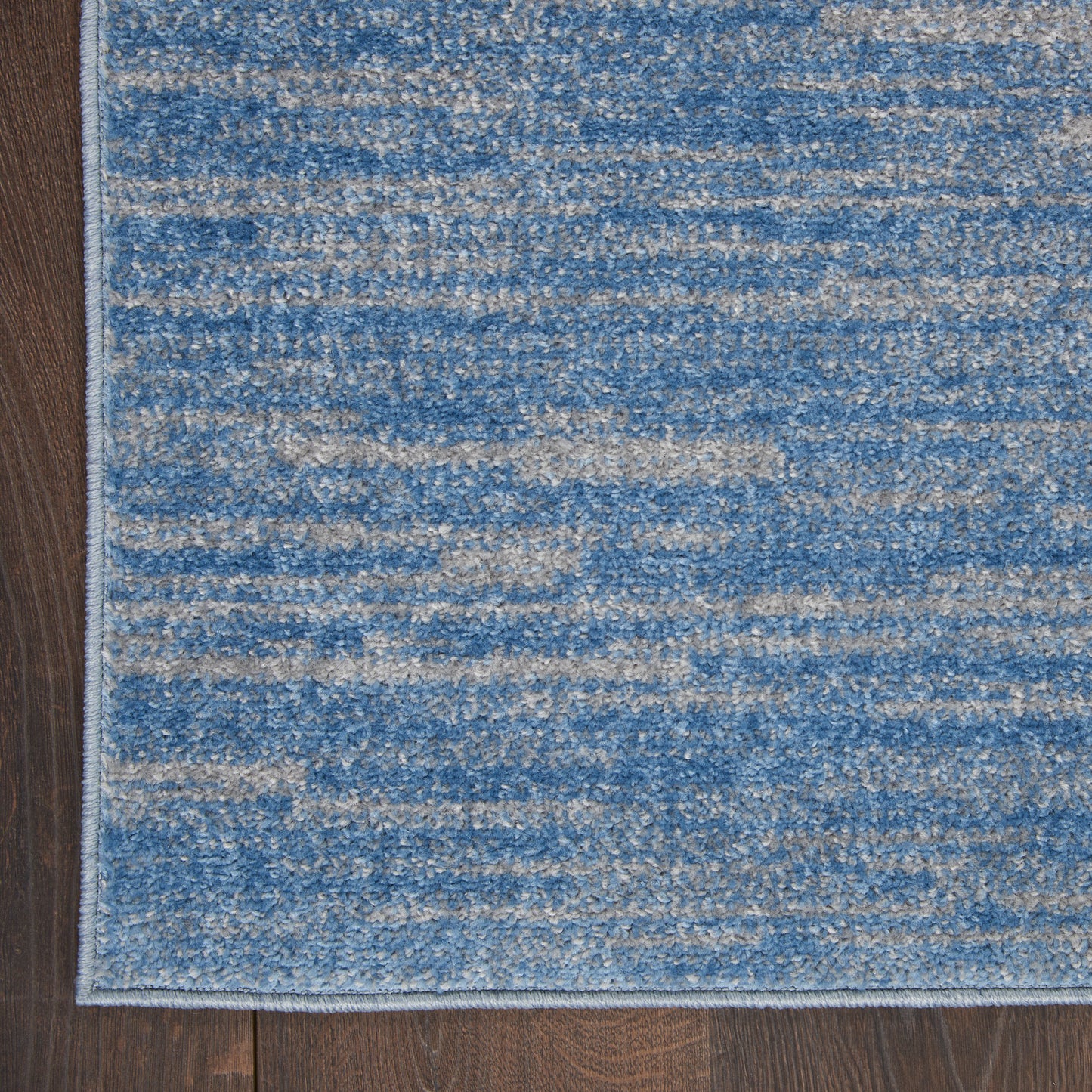 Nourison Home Nourison Essentials NRE01 Blue Grey  Contemporary Machinemade Rug