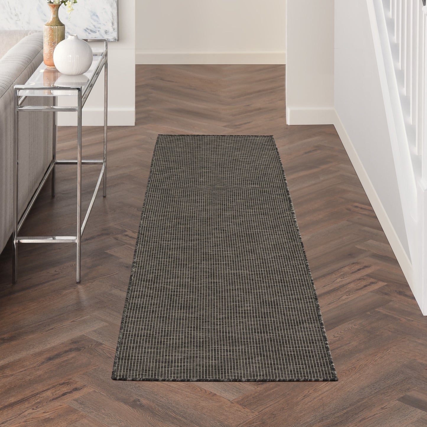 Nourison Home Positano POS01 Charcoal  Contemporary Machinemade Rug