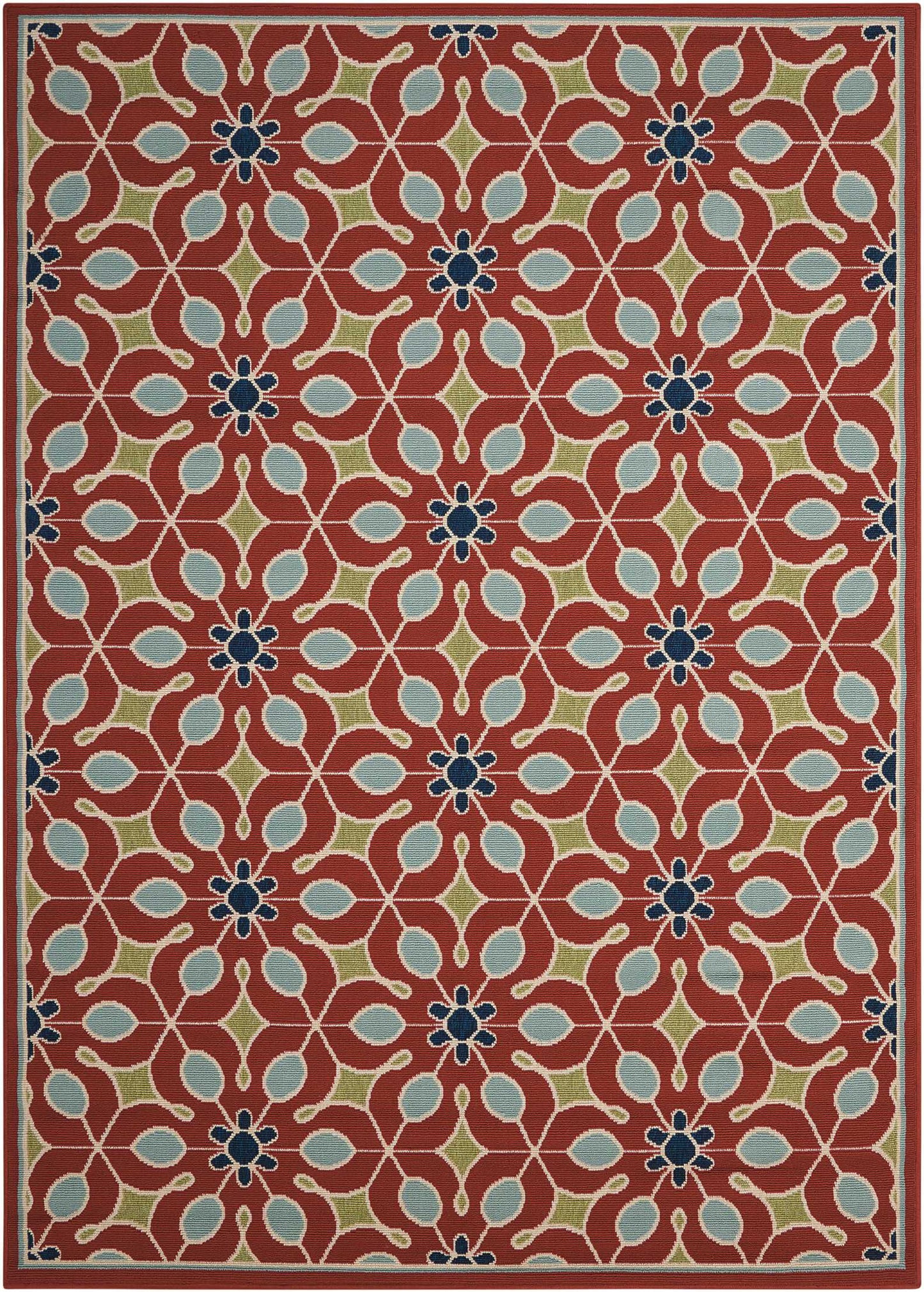 Nourison Home Caribbean CRB07 Rust  Contemporary Machinemade Rug