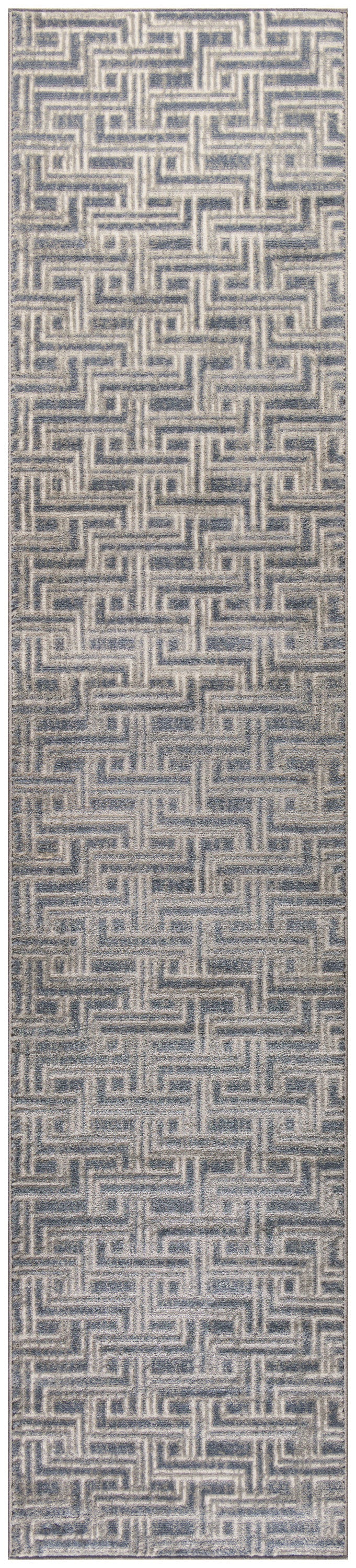 Nourison Home Serenity Home SRH04 Blue Ivory Transitional Woven Rug