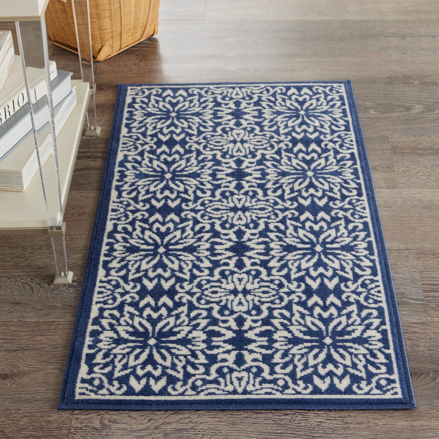 Nourison Home Jubilant JUB06 Navy Ivory  Transitional Machinemade Rug