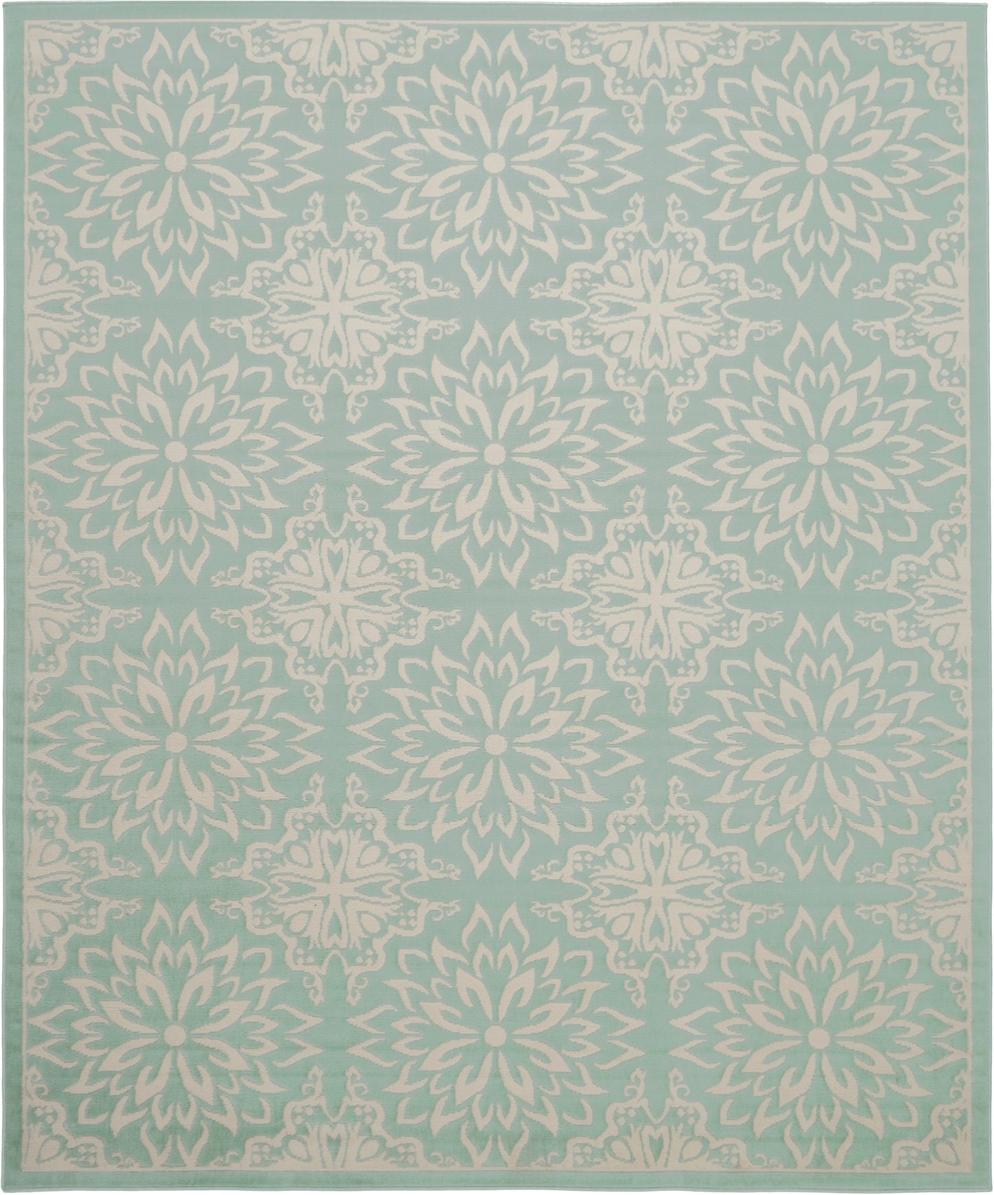 Nourison Home Jubilant JUB06 Ivory Green  Transitional Machinemade Rug