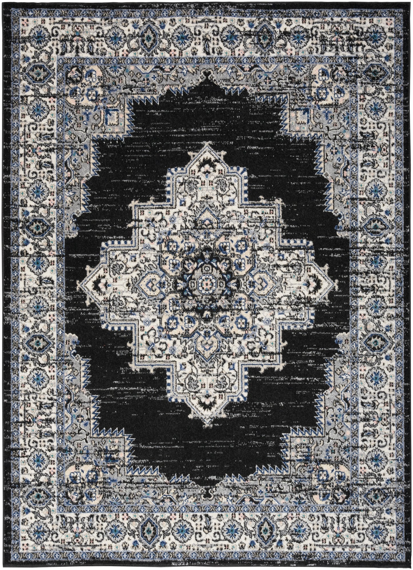 Nourison Home Passion PSN03 Black Ivory  Transitional Machinemade Rug