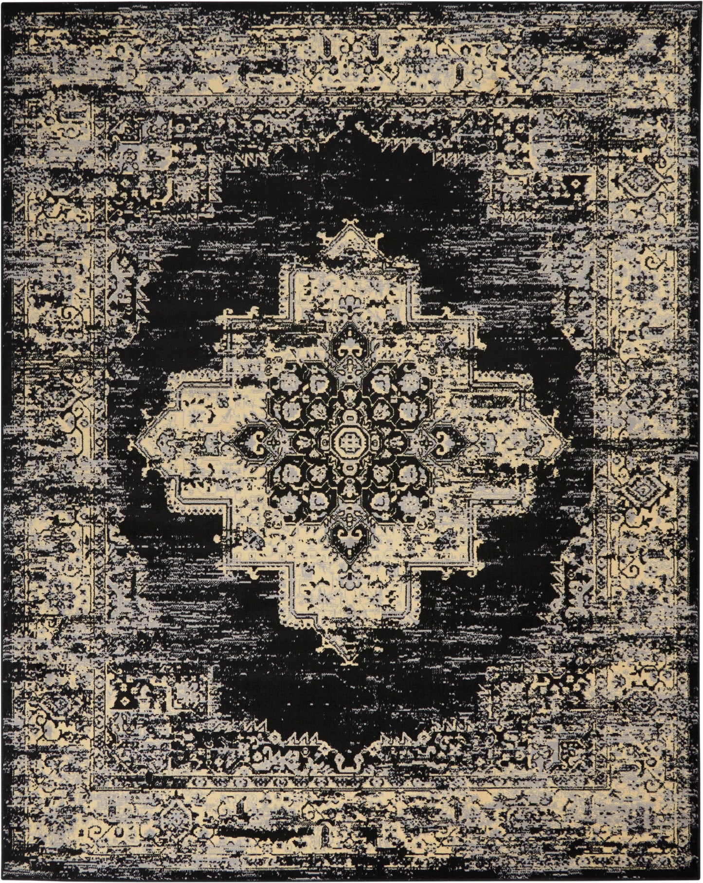 Nourison Home Grafix GRF14 Black  Transitional Machinemade Rug