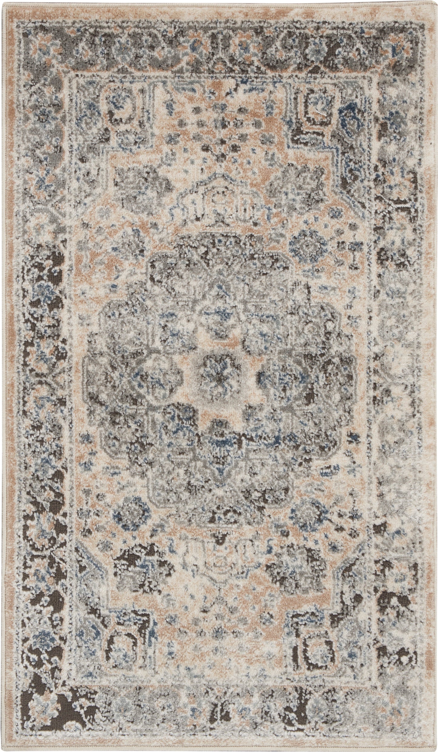 Nourison Home Quarry QUA07 Beige Grey Transitional Machinemade Rug