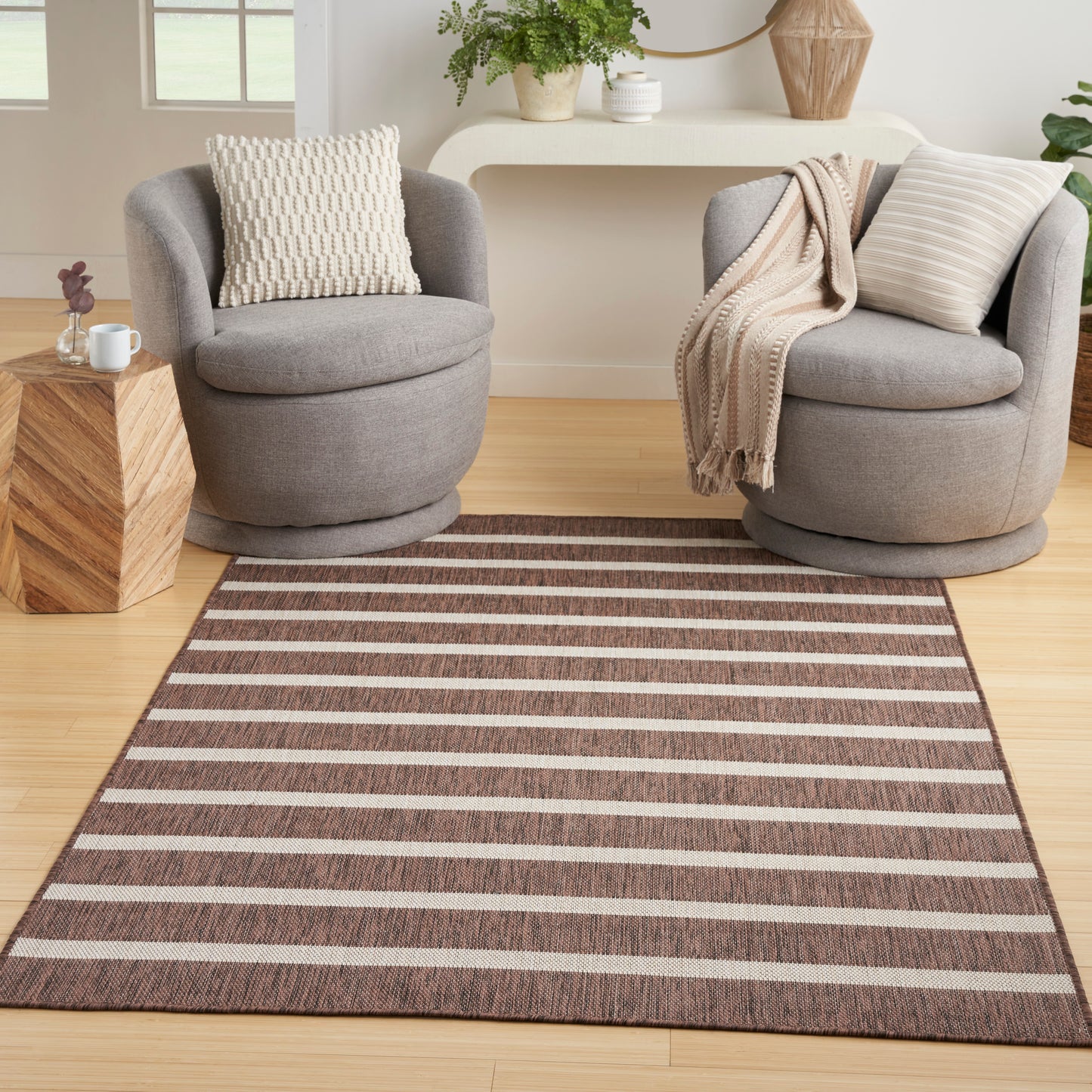 Nourison Home Positano POS03 Natural Ivory  Contemporary Machinemade Rug