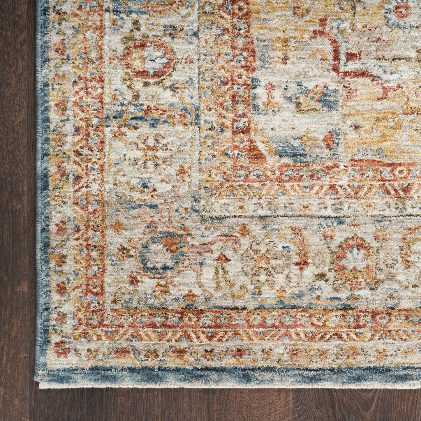 Nourison Home Sahar SHR06 Ivory Blue Traditional Machinemade Rug