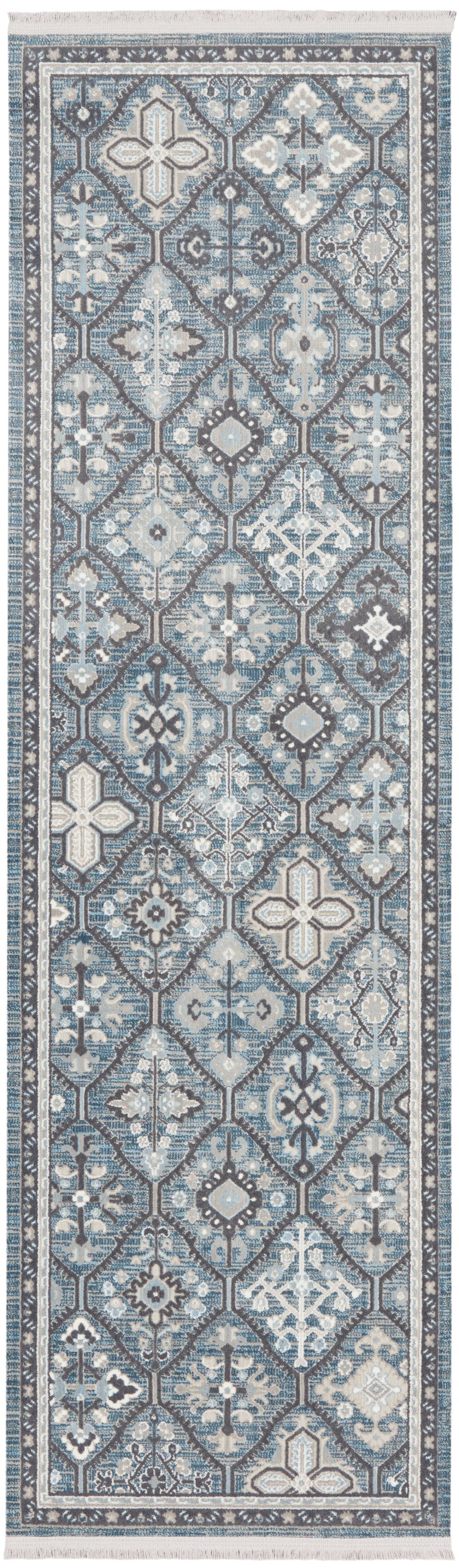 Nourison Home Lennox LEN02 Blue Grey Transitional Machinemade Rug