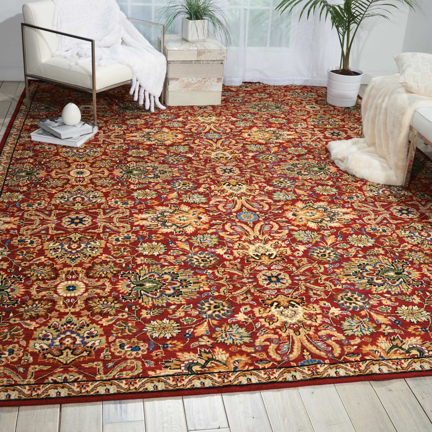 Nourison Home Timeless TML17 Red  Traditional Loom Rug