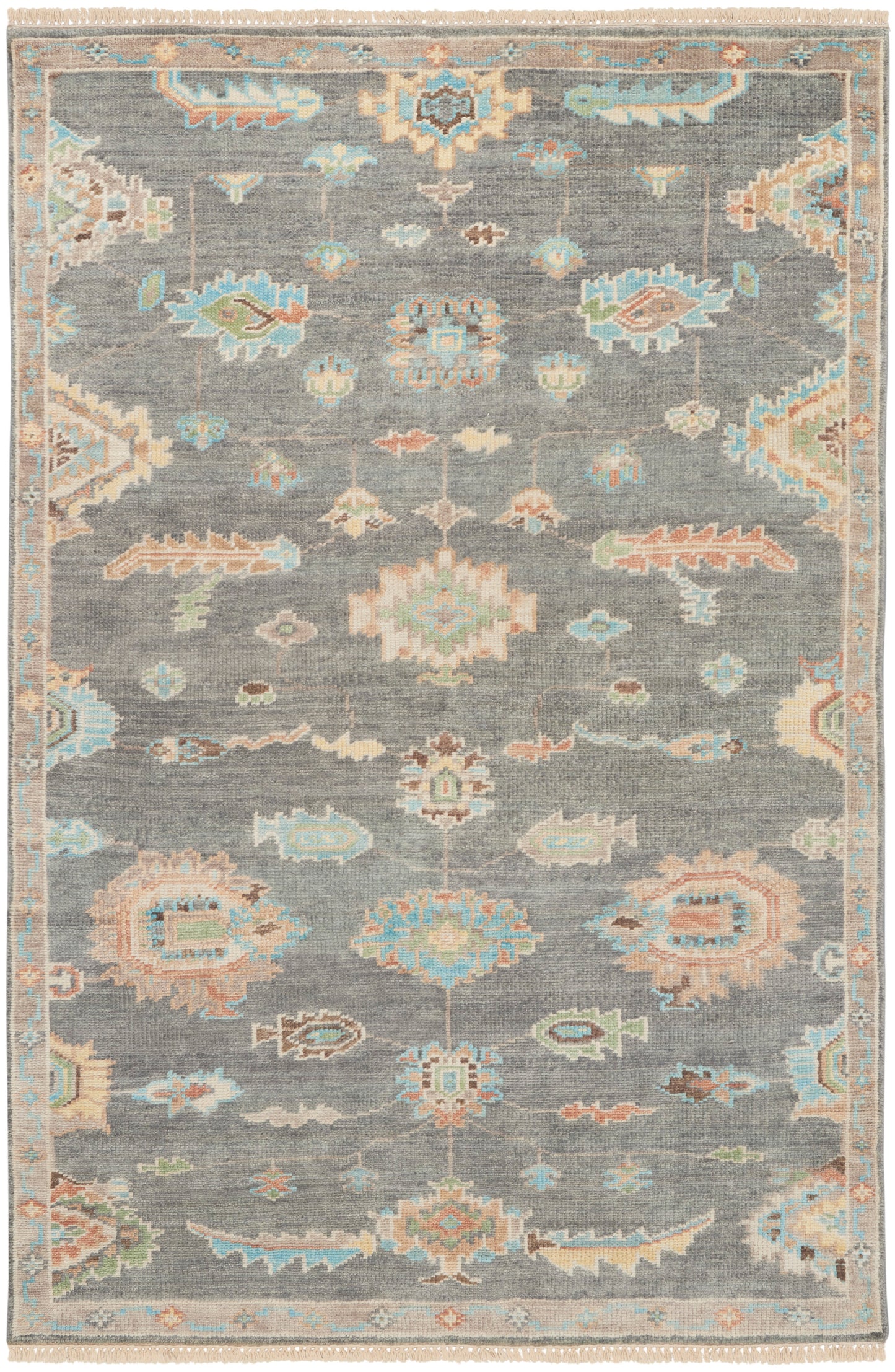 Nourison Home Odessa ODS02 Dark Grey Multicolor  Traditional Knotted Rug